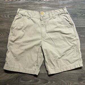 Carhartt Tacoma Ripstop Shorts Size 38 Relaxed Fit Khaki Cotton 100240